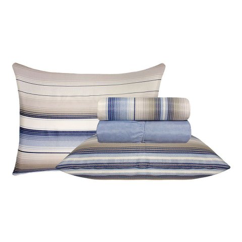 Jogo de Cama Duplo Casal 4 Peças 140 Fios 250x220cm Augusto Realce Premium - Sultan