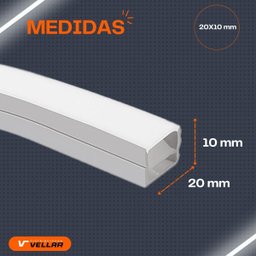 Perfil de Led Flexível Sobrepor 2 Metros Ip68 Uso Externo - 3