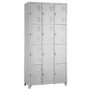 Ver imagem 1 de Armário Roupeiro de Aço Vestiário Academia 12 Portas Locker Cinza