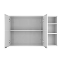 Ver mais imagens de Armário de Parede Aéreo Cozinha Organizador Quarto Multiuso Lavanderia Supenso Superior Embutido Ópe