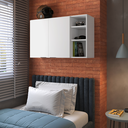 Ver imagem 5 de Armário de Parede Aéreo Cozinha Organizador Quarto Multiuso Lavanderia Supenso Superior Embutido Ópe