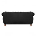 Ver imagem 4 de Sofá Realeza 3 Lugares 196cm Preto Veludo Fixo Clássico Bella Decor