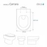 Assento Poliester Soft Close Carrara Preto Fosco para vaso Deca - 3