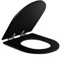 Ver imagem 2 de Assento Poliester Soft Close Carrara Preto Fosco para vaso Deca