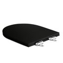 Ver imagem 6 de Assento Poliester Soft Close Carrara Preto Fosco para vaso Deca