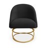 Cadeira Poltrona Lua Bouclê Base Luxo:preto - 2