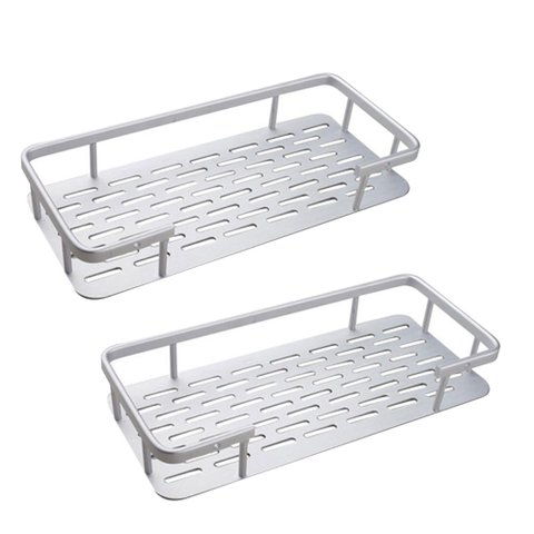 Porta Shampoo Prateleira Duplo Banheiro Parede Chuveiro Aluminio Sabonete