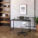 Ver imagem 4 de Mesa Office 135X60X75Cm Preto Ônix / Est.Preta