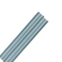 Ver imagem 4 de Kit 2 Barra Roscada Zincada de 1 Metro Unc Stein 3/8