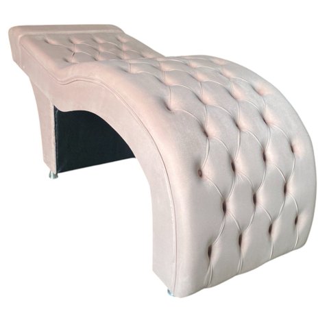 Maca Estética Estofada M1 70cm Veludo Rose Gold Claro - In9 Decor