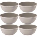 Ver imagem 1 de Kit 6 Saladeiras Bege Luna 3,5l Tigela Redonda para Restaurante 25cm Plástico ou