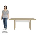 Ver imagem 5 de Kit 2 Mesas de Escritório Reunião 200cm Corp A06 Carvalho/branco - Mpozenato