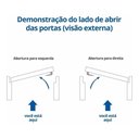 Ver imagem 3 de Porta de Aço Branco Galvanizado Lambril Esquerda- 2,10x0,83m