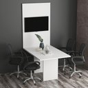 Ver imagem 3 de Painel para Escritório 90x136cm Tv até 32'' Pa2915 Branco