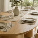 Ver imagem 2 de Conjunto Mesa Jantar Aracaju 180cm com 8 Cadeiras Allegra:linho Areia