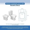 Ver imagem 4 de Tampa Vaso Sanitário Poliester Acrilico Quadra Branco para Bacia Deca