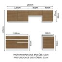 Ver imagem 4 de Armário de Cozinha Completa 260cm Branco/Rustic Glamy Madesa 04