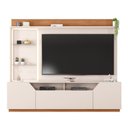 Ver imagem 3 de Estante TV 65 pol 240cm Sala de Estar Samanta Off White/Freijó C01 - D'Rossi