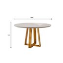 Ver imagem 4 de Conjunto Sala de Jantar 4 Lugares Mesa Redonda Rubi 1,2m e 4 Cadeiras Moveis Mix