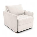 Ver imagem 2 de Poltrona Cama Reclinável Viena Veludo com Assento Retrátil Bege Claro Loja Sheep