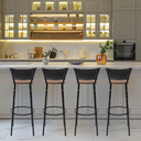 Ver imagem 2 de Kit 4 Cadeiras Alta 80cm para Balcão Ilha Bancada Área Gourmet Bar Piscina Banqueta Itagold