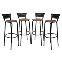 Ver imagem 1 de Kit 4 Cadeiras Alta 80cm para Balcão Ilha Bancada Área Gourmet Bar Piscina Banqueta Itagold