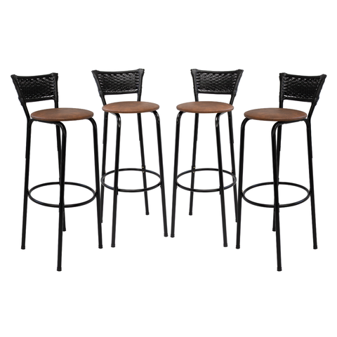 Kit 4 Cadeiras Alta 80cm para Balcão Ilha Bancada Área Gourmet Bar Piscina Banqueta Itagold