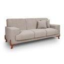 Ver imagem 3 de Sofá Milão 3 Lugares Fixo 209cm Bege Linho Clássico Living Casa Imperial