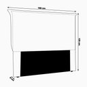 Ver imagem 4 de Cabeceira Estofada Trento Queen Size MDF-MDP Couro Sintético Marrom 160cm Gran Belo