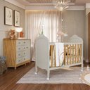 Ver imagem 1 de Quarto de Bebê com Berço Minicama e Cômoda 1 Porta 4 Gavetas 100% MDF Maya Clássico Espresso Móveis
