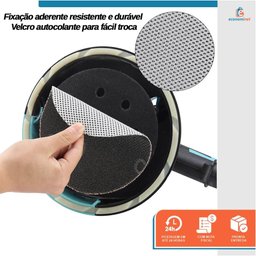 Kit 10 Discos de Lixa Abrasivos Telados com Sistema de Fixação para Lixadeiras 150mm Grão 320 - Star - 4
