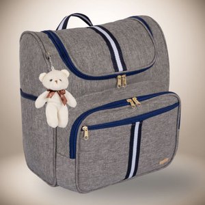 Mochila Bebê Infantil Maternidade 2 em 1 Faixa Menino Menina Amor:marinho