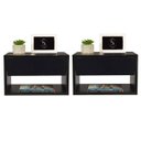 Ver imagem 1 de Kit 2 Mesas de Cabeceira 40cm Preto - Fl Decor:em Cima/em Cima