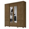 Guarda Roupa 6 Portas com Espelho Aracaju Castanho Wood 906331 Moval - 1
