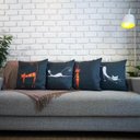 Ver imagem 2 de Kit com 4 Capas para Almofadas Decorativas Pet Gato Alaranjado e Branco