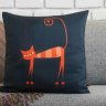 Kit com 4 Capas para Almofadas Decorativas Pet Gato Alaranjado e Branco - 6