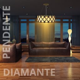 Lustre Pendente Madeira Redondo Ripado Diamante 40 Cm para Sala de Srtar Sala de Jantar Cor Málaga - 7