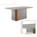 Ver imagem 5 de Mesa Isadora 180cm MDF Vidro e 6 Cadeiras Melissa Veludo Creme /Off /Naturale /Serig Off com Vidro