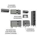 Ver imagem 5 de Armário de Cozinha Completa 300cm Cinza Nice Madesa 05