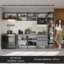 Ver imagem 6 de Armário de Cozinha Completa 300cm Cinza Nice Madesa 05