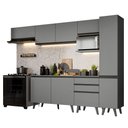 Ver imagem 3 de Armário de Cozinha Completa 300cm Cinza Nice Madesa 05