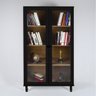 Estante Para Livros Ditália 2 Portas Vidro E-957 Cor:Preto - 2