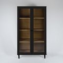 Ver imagem 1 de Estante Para Livros Ditália 2 Portas Vidro E-957 Cor:Preto