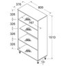 Estante Para Livros Ditália 2 Portas Vidro E-957 Cor:Preto - 5
