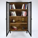 Ver imagem 4 de Estante Para Livros Ditália 2 Portas Vidro E-957 Cor:Preto