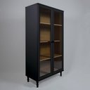 Ver imagem 5 de Estante Para Livros Ditália 2 Portas Vidro E-957 Cor:Preto
