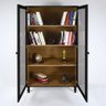 Estante Para Livros Ditália 2 Portas Vidro E-957 Cor:Preto - 3