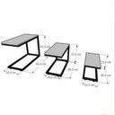 Ver imagem 2 de Mesa de Cabeceira Industrial Cinza Mdf Canto Quarto Mesas de Cabeceira Mesinha Cabeçeira Cabiceira