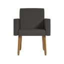 Ver imagem 5 de Poltrona Decorativa Cadeira Escritório Courino Black Friday Cor:courino Cinza