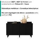 Ver imagem 5 de Balcao com Tampo 4 Portas 1 Gaveta 160 cm Grecia Preto Rudk